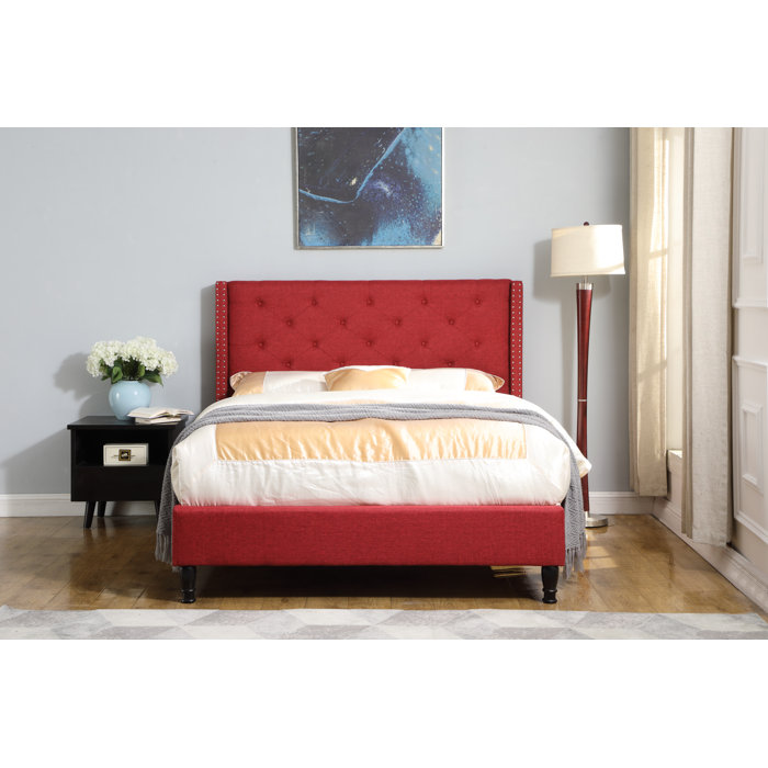 Mercer41 Boswell Tufted Upholstered Low Profile Platform Bed & Reviews